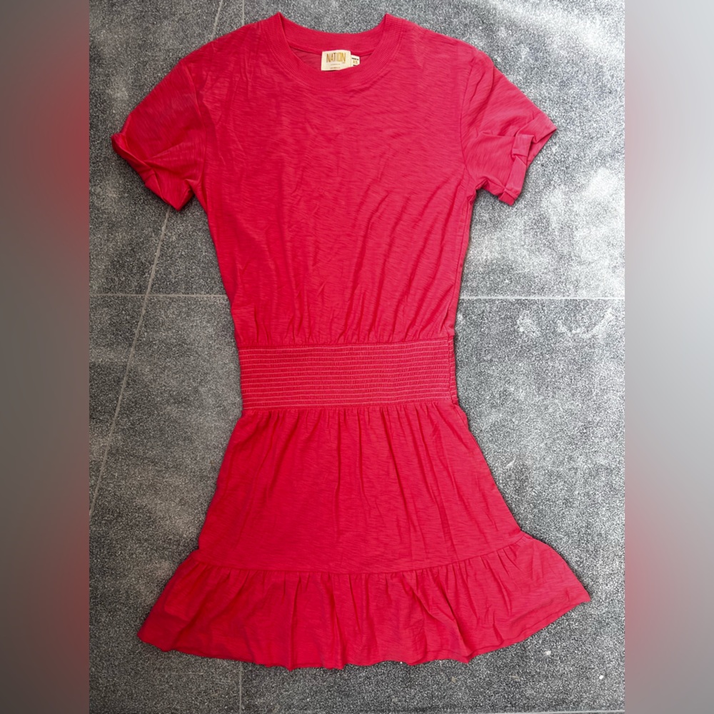 Nation pink cotton dress XS
